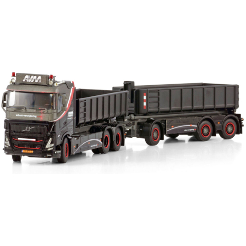AVM Asbestverwijdering BV; VOLVO FH 5 SLEEPER CAB RIGED TRUCK WITH HOOKLIFT SYSTEM 6X2 TAG AXLE HOOKLIFT CONTAINER DRAWBAR TRAILER - 3 AXLE + 15M3 CONTAINER