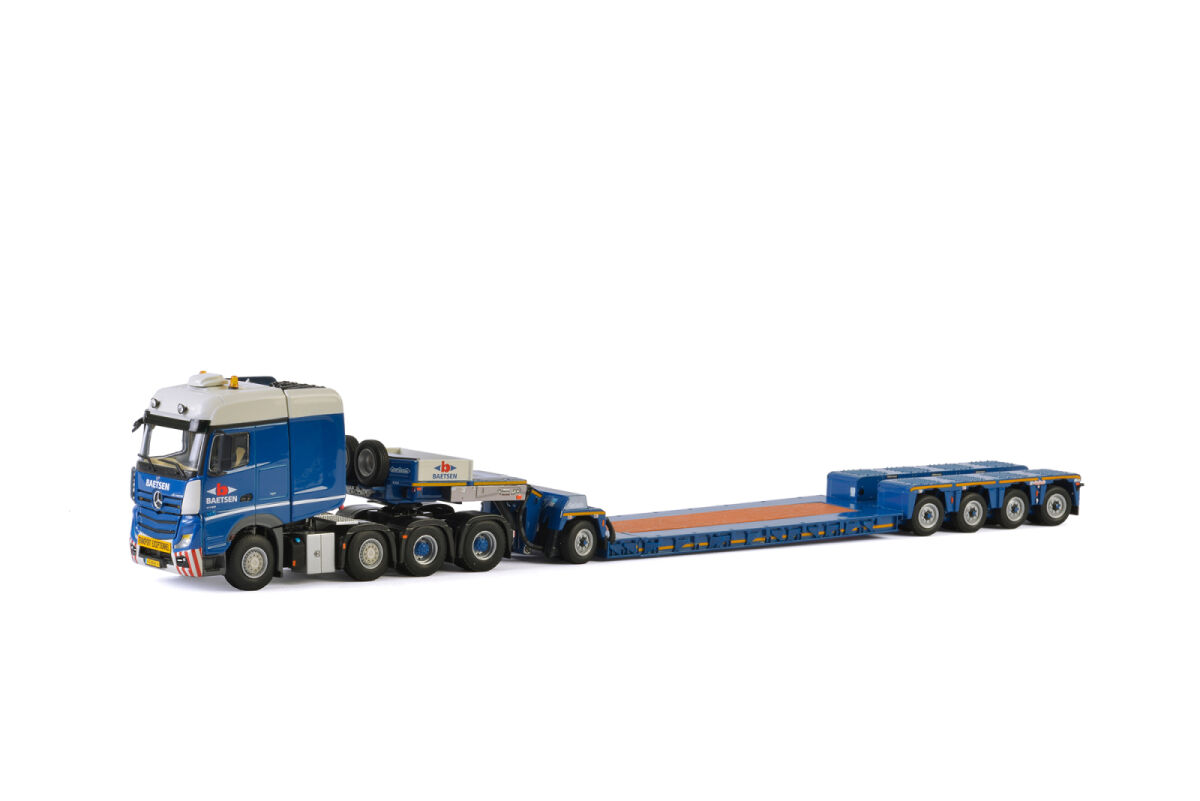 Baetsen; MERCEDES BENZ ACTROS MP4 BIG SPACE 8x4 LOW LOADER PENDEL X - DOLLY 1 AXLE