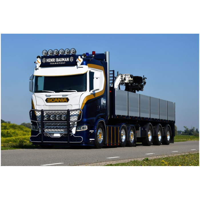 Henri Bauman; SCANIA S NORMAL CS20N 6X2 TAG AXLE BRICK TRAILER - 3 AXLE