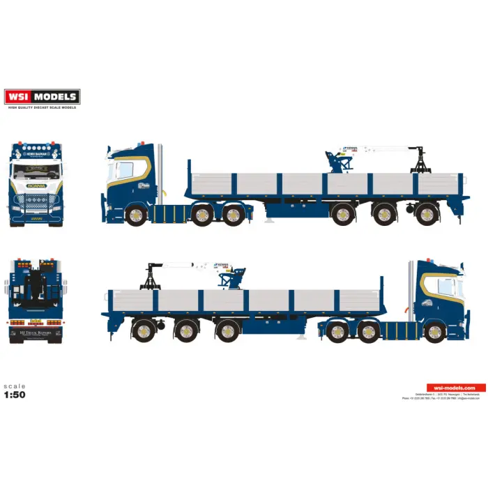Henri Bauman; SCANIA S NORMAL CS20N 6X2 TAG AXLE BRICK TRAILER - 3 AXLE