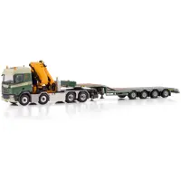 Lock Transport; SCANIA R NORMAL CR20N 8X4 SEMI LOW LOADER - 4 AXLE WITH PALFINGER PK 135.002 TEC 7