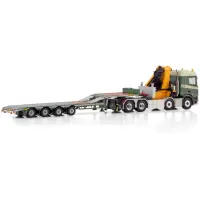 Lock Transport; SCANIA R NORMAL CR20N 8X4 SEMI LOW LOADER - 4 AXLE WITH PALFINGER PK 135.002 TEC 7