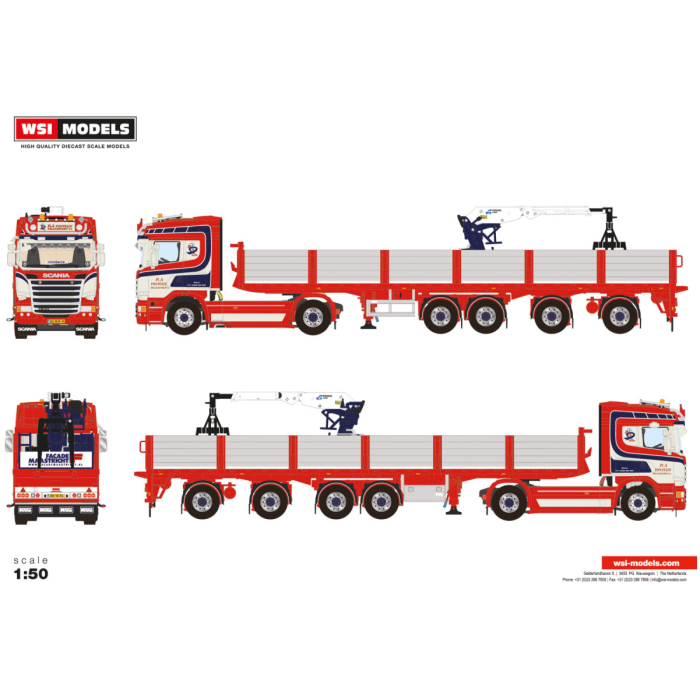 P&A Fonteijn; SCANIA STREAMLINE HIGHLINE 4X2 BRICK TRAILER - 4 AXLE