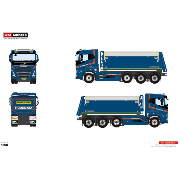 Ploegam; VOLVO FH5 SLEEPER CAB ELECTRIC TIPPER TRUCK 8X4