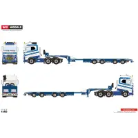 Schoones B.V.; VOLVO FH5 GLOBETROTTER 6X2 TWIN STEER SEMI WHEEL WELL LOW LOADER - 4 AXLE