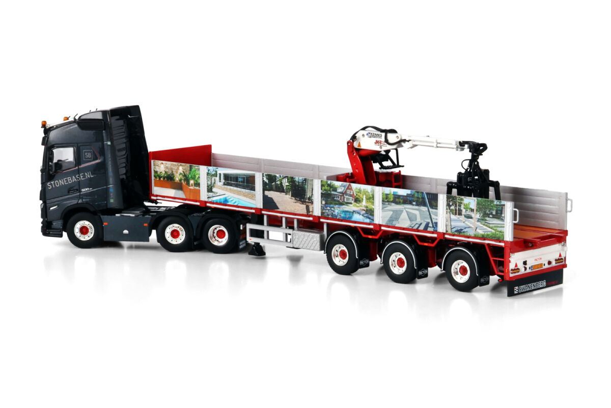 Stone base; VOLVO FH5 GLOBETROTTER 6X2 TWIN STEER BRICK TRAILER - 3 AXLE