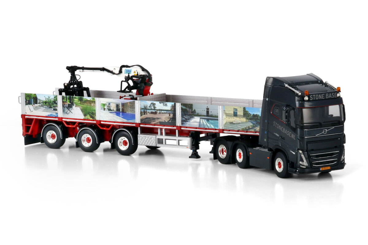 Stone base; VOLVO FH5 GLOBETROTTER 6X2 TWIN STEER BRICK TRAILER - 3 AXLE