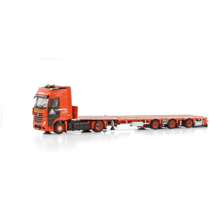 Van Grinsven; MERCEDES-BENZ ACTROS MP5 GIGA SPACE 4X2 FLATBED MEGA TRAILER - 3 AXLE