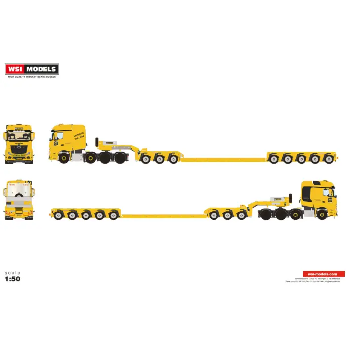 ZTZ Logistics; MERCEDES-BENZ ACTROS MP5 BIG SPACE 8X4 LOW LOADER - 5 AXLE + DOLLY - 3 AXLE