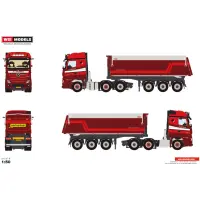 A. van Grunsven; MERCEDES-BENZ ACTROS MP5 STREAM SPACE 6X2 TWIN STEER NON STEERING TIPPER TRAILER - 3 AXLE