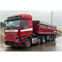 A. van Grunsven; MERCEDES-BENZ ACTROS MP5 STREAM SPACE 6X2 TWIN STEER NON STEERING TIPPER TRAILER - 3 AXLE
