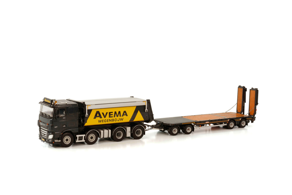 Avema Wegenbouw's DAF XF MY2017 Comfort Cab 4-Assige Kipper met Nooteboom ASD Trailer