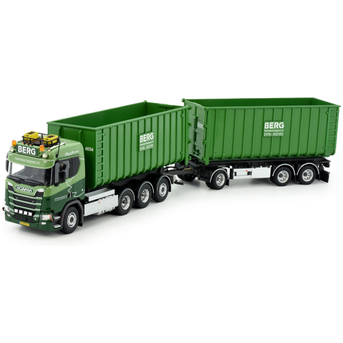 Berg's Scania Next Gen R530-V8 motorwagen, haakarm met aanhanger