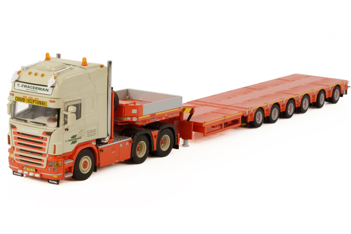 C. Zwagerman’s Scania R5 Topline 6x4 met 6-assige Low Loader