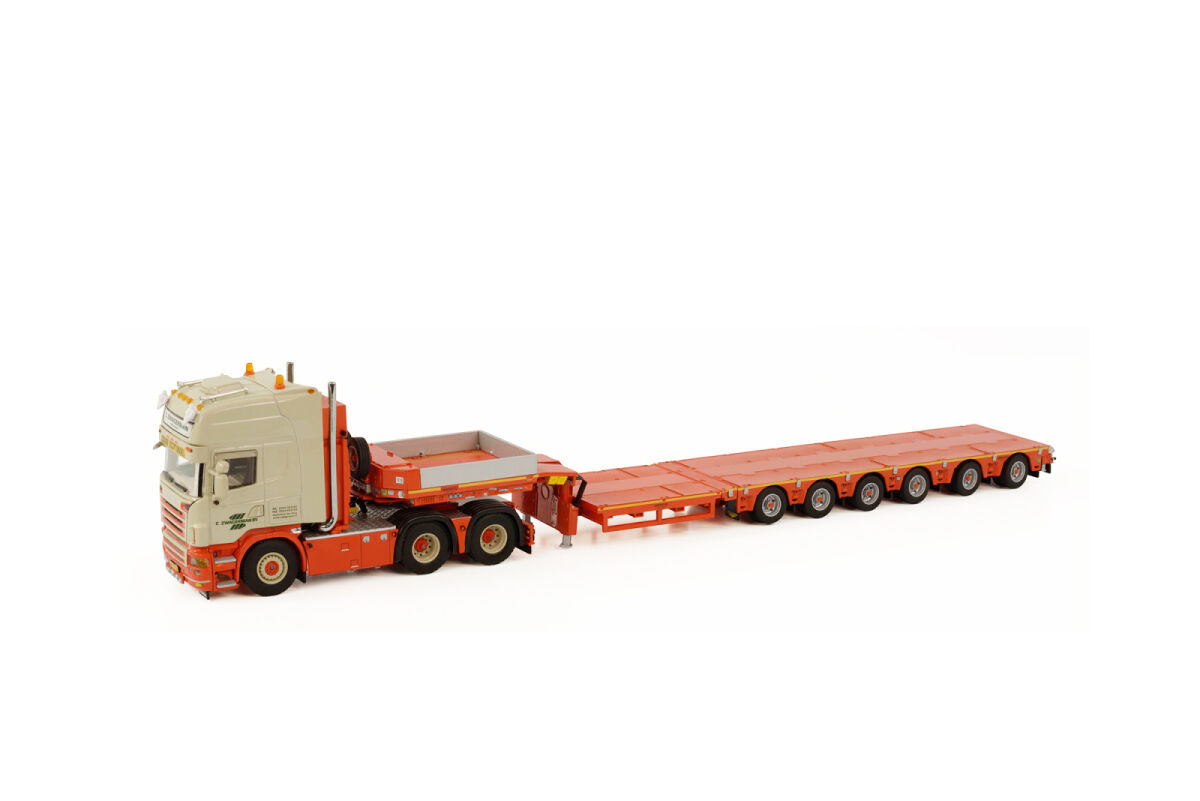 C. Zwagerman’s Scania R5 Topline 6x4 met 6-assige Low Loader