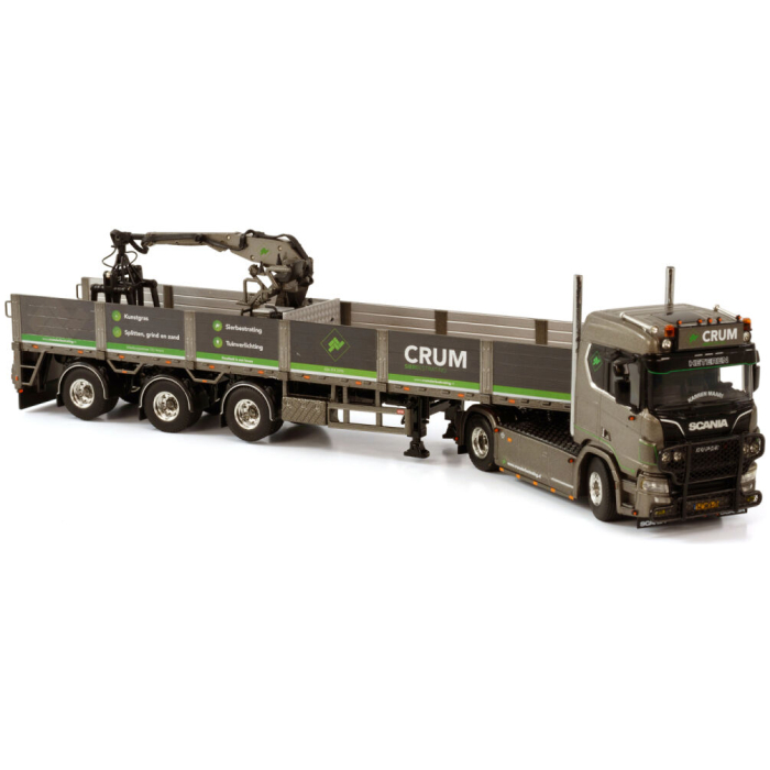 Crum Sierbestrating SCANIA R Normal CR20N 4x2 met 3-assige Brick Trailer