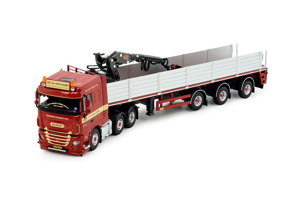 DAF XF Space Cab 6x2 van H.N. Post & Zonen met stenentrailer