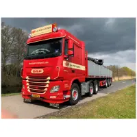 DAF XF Space Cab 6x2 van H.N. Post & Zonen met stenentrailer