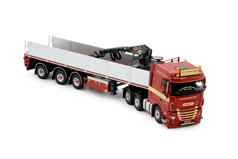 DAF XF Space Cab 6x2 van H.N. Post & Zonen met stenentrailer