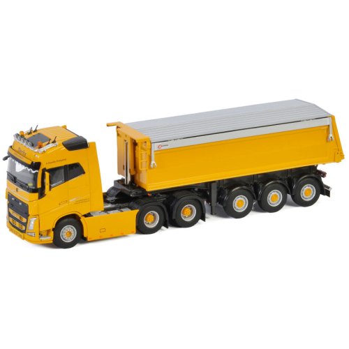 Derks GWW B.V. Volvo FH4 Globetrotter 6x2 Tag Axle met 3-assige kippertrailer