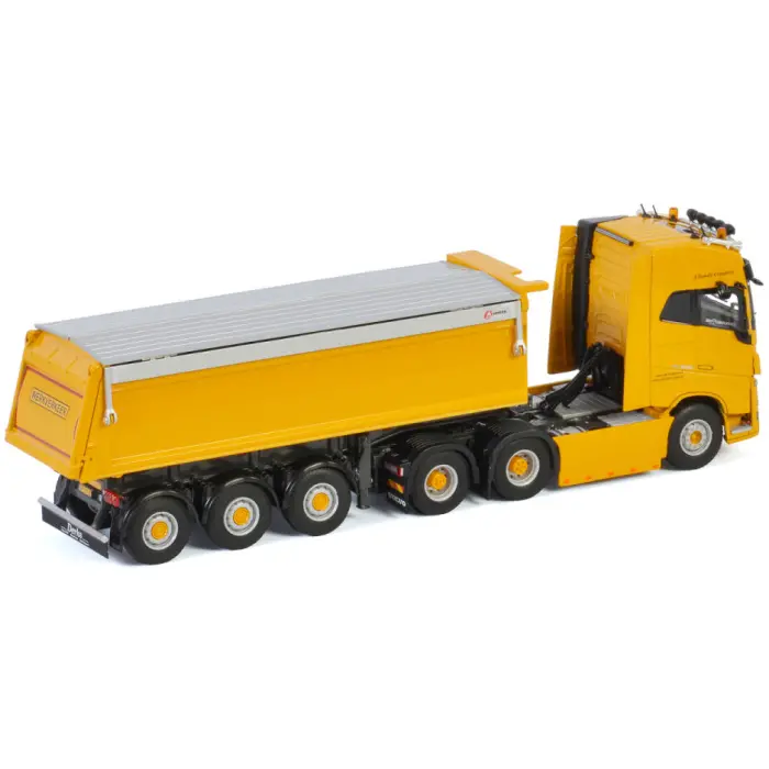 Derks GWW B.V. Volvo FH4 Globetrotter 6x2 Tag Axle met 3-assige kippertrailer