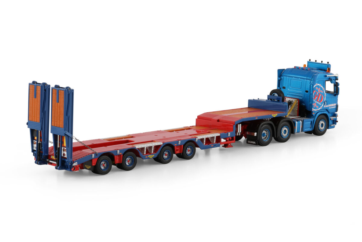 G. van Doesburg; SCANIA 4 SERIES FLAT ROOF 6X2 TWIN STEER SEMI WHEEL WELL LOW LOADER - 4 AXLE