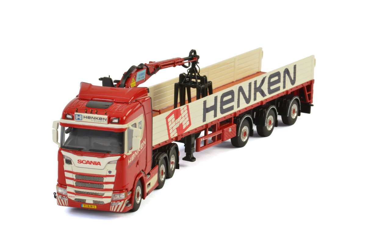 Gebr. Henken Scania's S Normal I CS20N 6x2 Twin Steer + Brick Trailer - 3AXLE