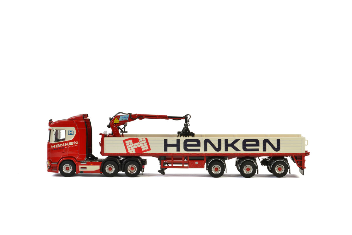 Gebr. Henken Scania's S Normal I CS20N 6x2 Twin Steer + Brick Trailer - 3AXLE