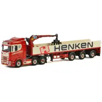 Gebr. Henken Scania's S Normal I CS20N 6x2 Twin Steer + Brick Trailer - 3AXLE