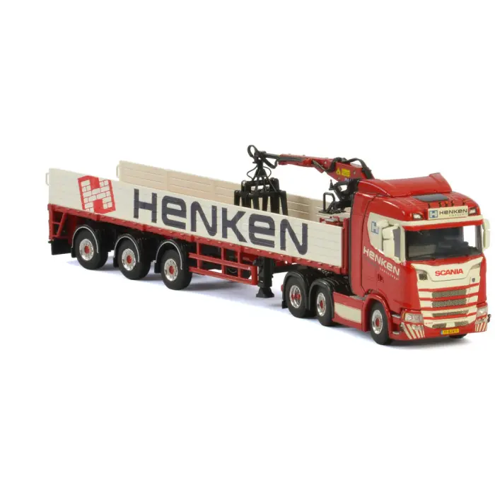 Gebr. Henken Scania's S Normal I CS20N 6x2 Twin Steer + Brick Trailer - 3AXLE