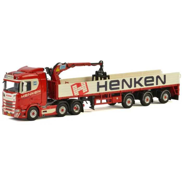 Gebr. Henken Scania's S Normal I CS20N 6x2 Twin Steer + Brick Trailer - 3AXLE