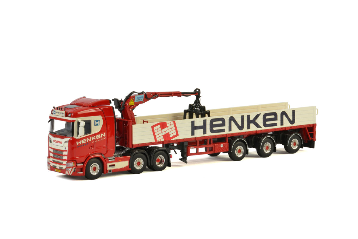 Gebr. Henken Scania's S Normal I CS20N 6x2 Twin Steer + Brick Trailer - 3AXLE