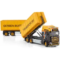 GERBEN BUITER; SCANIA R HIGHLINE CR20H 6X2 TAG AXLE + HOOK LIFT SYSTEM + CONTAINER 40M3 COMBI