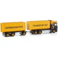 GERBEN BUITER; SCANIA R HIGHLINE CR20H 6X2 TAG AXLE + HOOK LIFT SYSTEM + CONTAINER 40M3 COMBI