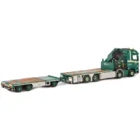GL De Haan; Scania Streamline Highl 8x2 rigged flat bed with drawbar