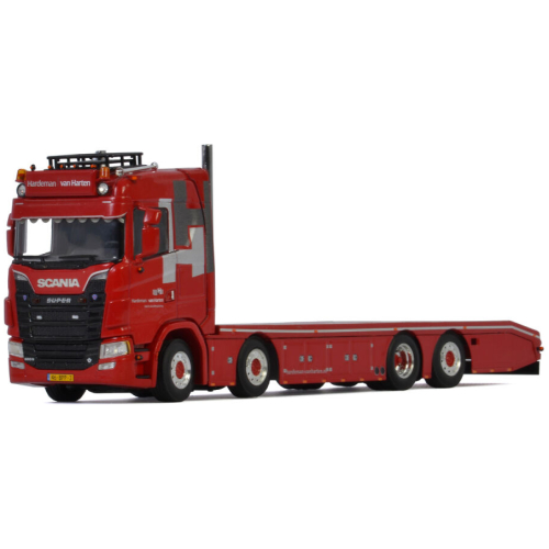 Hardeman van Harten - Scania S Normal | CS20N 8x2 Tag Axle Rigid | Flat Bed – 4 As - WSI 1:50