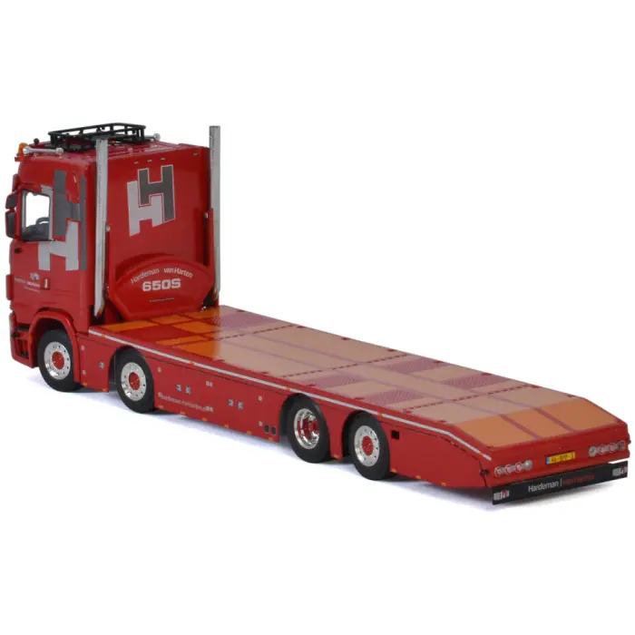 Hardeman van Harten - Scania S Normal | CS20N 8x2 Tag Axle Rigid | Flat Bed – 4 As - WSI 1:50