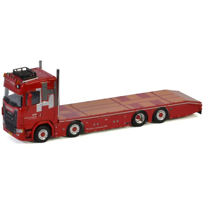 Hardeman van Harten - Scania S Normal | CS20N 8x2 Tag Axle Rigid | Flat Bed – 4 As - WSI 1:50