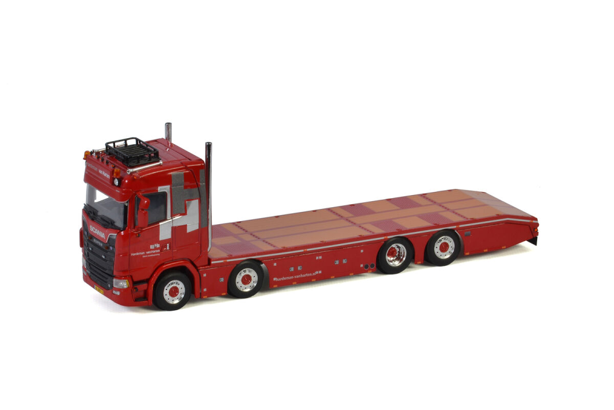 Hardeman van Harten - Scania S Normal | CS20N 8x2 Tag Axle Rigid | Flat Bed – 4 As - WSI 1:50