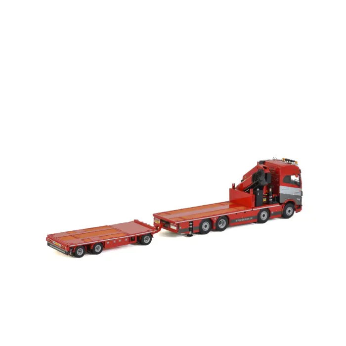 Hardeman; VOLVO FH5 GLOBETROTTER 8X2 TAG AXLE RIGED FLATBED + PALFINGER PK 65002 SH | JIB - Afbeelding 3