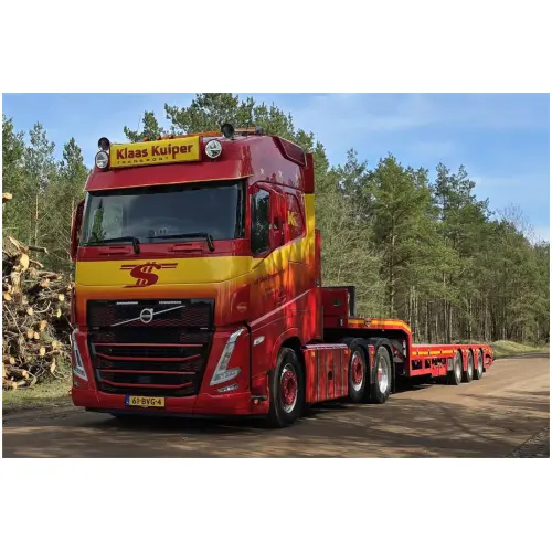 Klaas Kuiper Transport; VOLVO FH5 GLOBETROTTER 6X2 TWIN STEER SEMI LOW LOADER - 3 AXLE