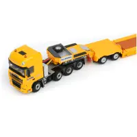 M.J. van Riel's DAF XF 105 SSC 8x4 Eurodieplader met 4-assige trailer en 2-assige Interdolly