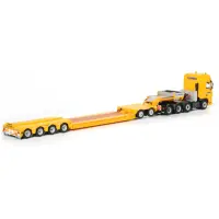 M.J. van Riel's DAF XF 105 SSC 8x4 Eurodieplader met 4-assige trailer en 2-assige Interdolly