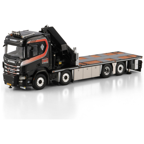 Bouwrent Scania R Normal Cr20n 8x2 Tag Axle Riged Flatbed Truck With Palfinger Pk 78002 Sh Jib