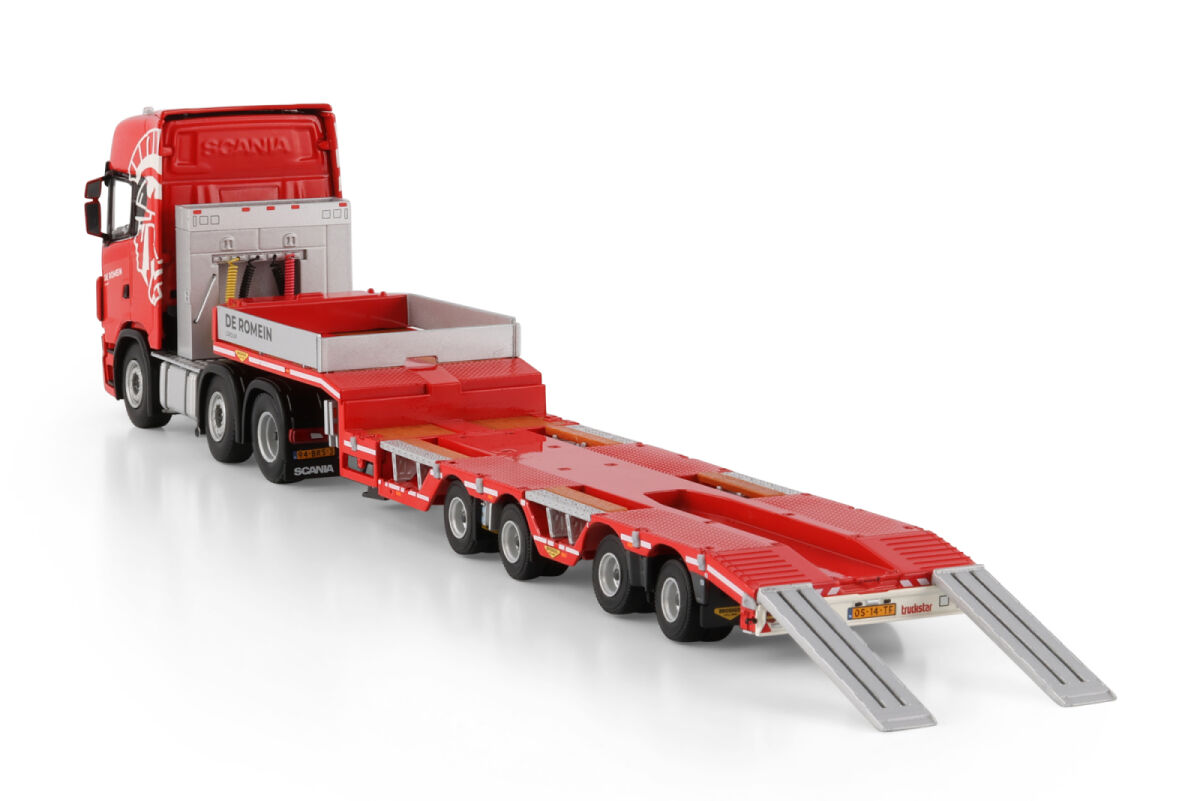 De Romein Groep; SCANIA S HIGHLINE CS20H 6X2 TWIN STEER SEMI WHEEL WELL LOW LOADER - 4 AXLE