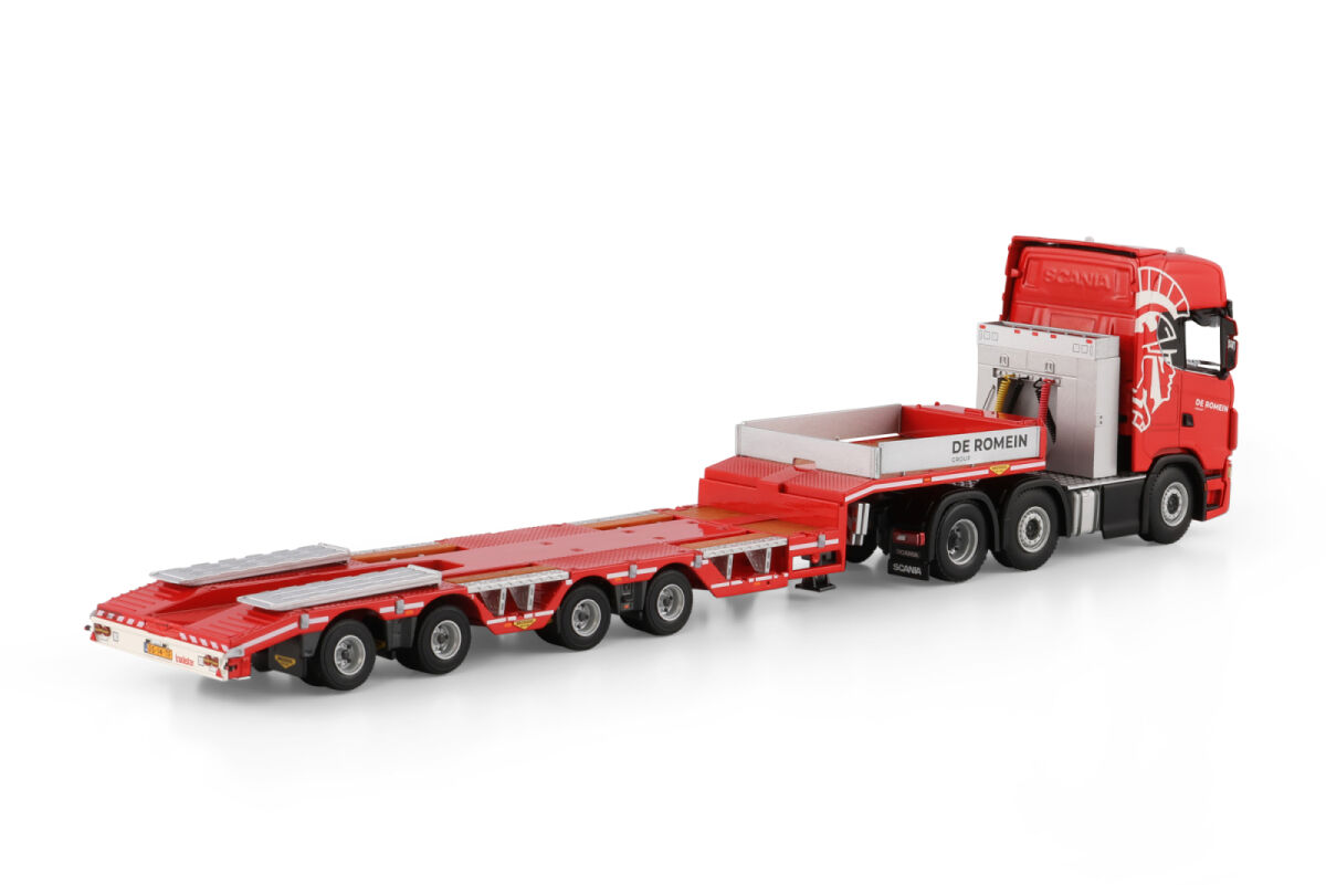 De Romein Groep; SCANIA S HIGHLINE CS20H 6X2 TWIN STEER SEMI WHEEL WELL LOW LOADER - 4 AXLE