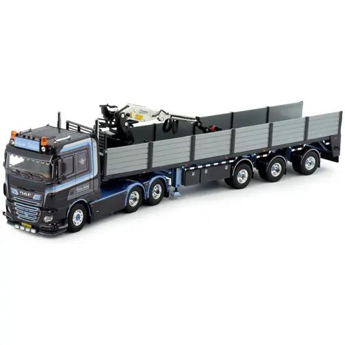 Edwin Salari's DAF XF Euro 6 Space Cab 6x2 sleepas met 3-assige stenenoplegger