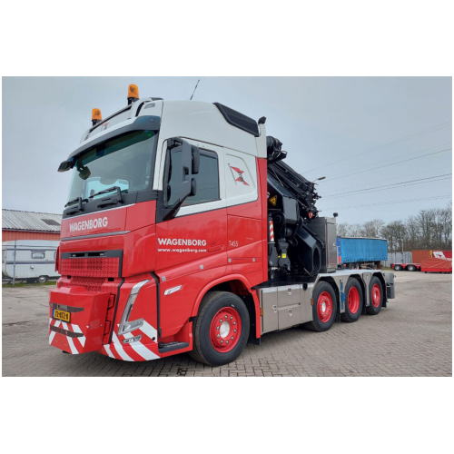 Wagenborg Netlift; VOLVO FH5 GLOBETROTTER 8X2 TAG AXLE WITH PALFINGER PK 92002 SH + JIB